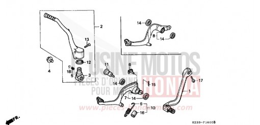 PEDAL/KICK STARTER ARM CR250RT de 1996